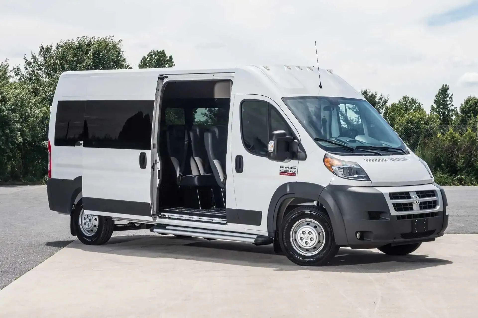 FR Conversions RAM ProMaster mobility van with side entry open