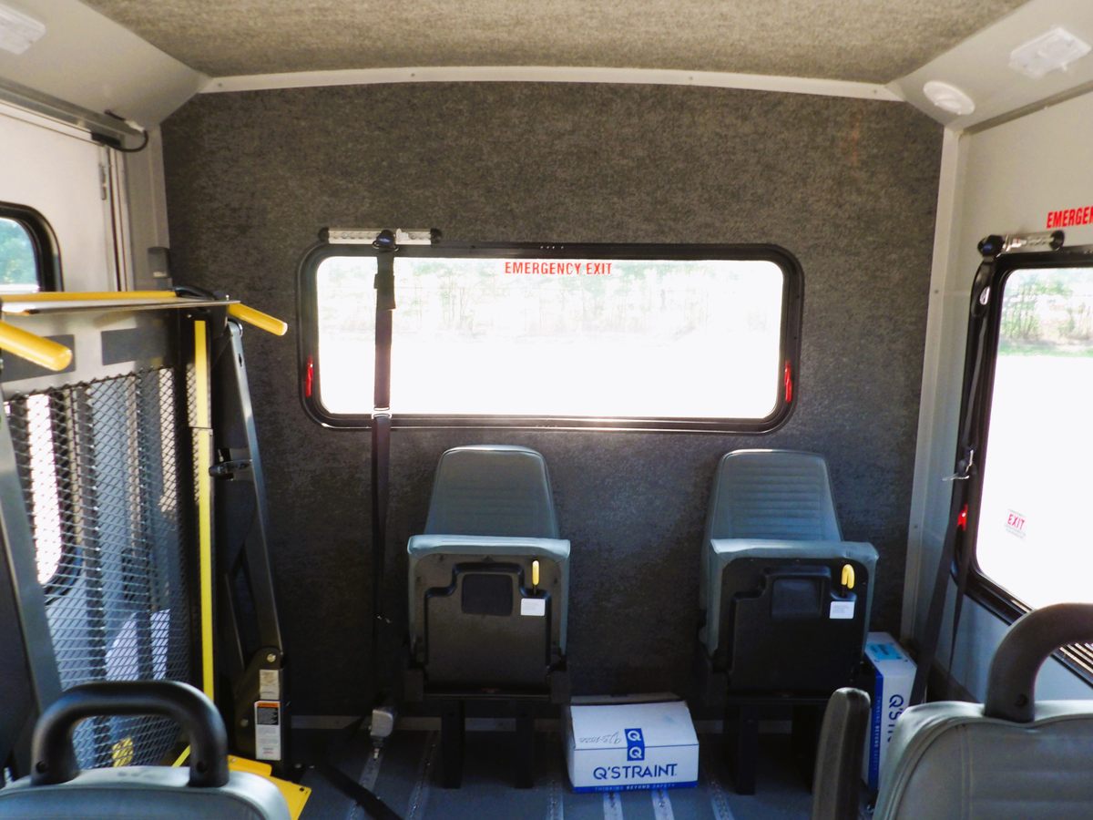 Mavryk 12+2 wheelchair interior with securement area
